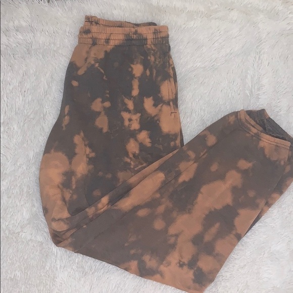 Fruit of the Loom Pants - Bleached tie dye sweatpants
